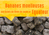 Bananes moelleuses aux éclats de Fèves de Cacao de Cerecita en Equateur