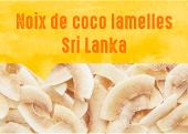 Noix de coco lamelles des jardins de Giriulla au Sri Lanka