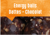Energy balls Dattes - Chocolat