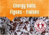 Energy balls figue-fraise