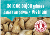 Noix de cajou grillées salées au poivre des provinces Dong Nai et Binh Phuoc au Vietnam