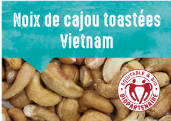 Noix de cajou toastées des provinces Dong Nai et Binh Phuoc au Vietnam