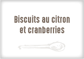 Biscuits Citron Cranberries