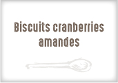 Biscuits Cranberries Amandes