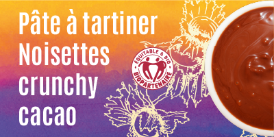 Pâte à tartiner noisettes crunchy cacao