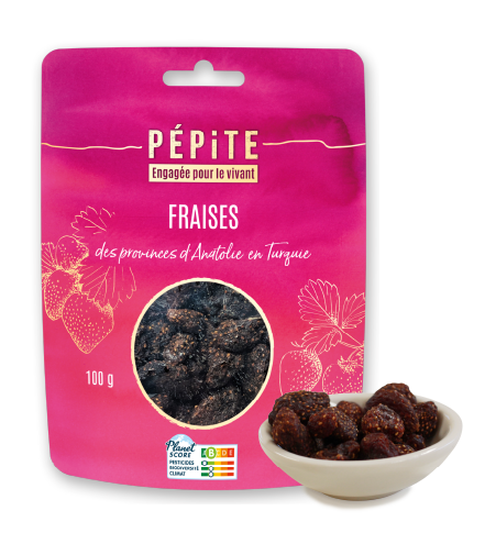 Fraises séchées des provinces d'Anatolie en Turquie