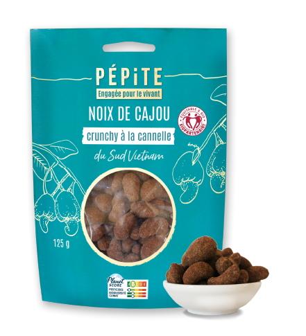 Noix de cajou crunchy à la cannelle du Sud Vietnam